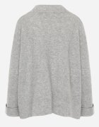 m&d fashion Pulover oversize cu adaos de lână cu guler înalt și manșete întoarse Jalowia Gri
