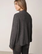 m&d fashion Pulover oversize cu adaos de lână cu guler înalt și manșete întoarse Jalowia Gri închis