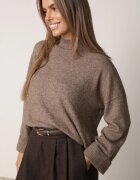 m&d fashion Pulover oversize cu adaos de lână cu guler înalt și manșete întoarse Jalowia Maro