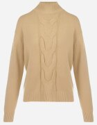 m&d fashion Pulover pe gât Bej Prisca