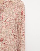 m&d fashion Rochie bej deschisă Plisată cu croială evazată cu imprimeu Paisley cu legătură la decolteu Rosamuna