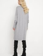 m&d fashion Rochie Cutie Gri cu Guler Înalt și Mânecă Lungă Blinne