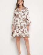 m&d fashion Rochie Maro din viscoză cu model geometric Filavara