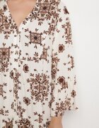 m&d fashion Rochie Maro din viscoză cu model geometric Filavara