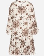 m&d fashion Rochie Maro din viscoză cu model geometric Filavara