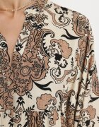 m&d fashion Rochie Maro din Viscoză Evazată cu Decolteu în V Atelida