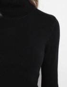 m&d fashion Rochie Neagră Midi cu Guler înalt în stil pulover Abdone