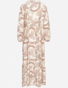 m&d fashion Rochie Portocalie din Viscoză cu croi Cloș cu Legătură cu Imprimeu Floral Korivona