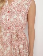 m&d fashion Rochie Roz din Viscoză Fără Mâneci cu cordon Filimea