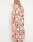 m&d fashion Rochie Roz închis cu vâscoză cu croială evazată cu motiv floral Edionilira