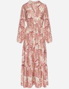 m&d fashion Rochie Roz închis cu vâscoză cu croială evazată cu motiv floral Edionilira