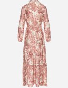 m&d fashion Rochie Roz închis cu vâscoză cu croială evazată cu motiv floral Edionilira