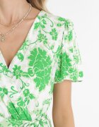 m&d fashion Rochie Verde Maxi cu Elastic și Nod în Talie din Viscoză Aspasia