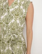 m&d fashion Rochie Verde Viscoză Fără Mâneci cu Cordon Legat Filimea