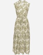 m&d fashion Rochie Verde Viscoză Fără Mâneci cu Cordon Legat Filimea