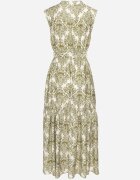 m&d fashion Rochie Verde Viscoză Fără Mâneci cu Cordon Legat Filimea