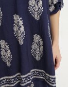 m&d fashion Set Bleumarin în Stil Boho Oversize Cămașă lungă și Pantaloni lejeri Meppina