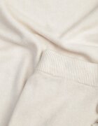m&d fashion Set cu vâscoză pantaloni largi și pulover decorat cu nasturi Alessina Bej deschis