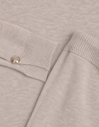 m&d fashion Set din tricot cu vâscoză pantaloni drepți și pulover cu detaliu la manșete Vivolo Bej Bej