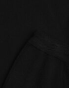 m&d fashion Set din tricot cu vâscoză pantaloni drepți și pulover cu detaliu la manșete Vivolo Negru
