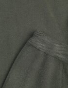 m&d fashion Set din tricot cu vâscoză pantaloni drepți și pulover cu detaliu la manșete Vivolo Verde închis
