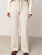 m&d fashion Set tricotat: bluză și pantaloni cu croială dreaptă în talie elastică cu vâscoză Lirette Bej deschis