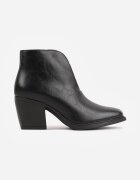 m.daszynski Botine din piele elegante cu căptușeală ușoară pe toc conic Serani Negre