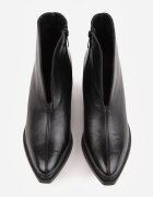 m.daszynski Botine din piele elegante cu căptușeală ușoară pe toc conic Serani Negre