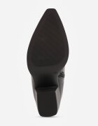 m.daszynski Botine din piele elegante cu căptușeală ușoară pe toc conic Serani Negre