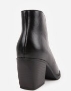 m.daszynski Botine din piele elegante cu căptușeală ușoară pe toc conic Serani Negre