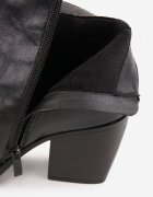 m.daszynski Botine din piele elegante cu căptușeală ușoară pe toc conic Serani Negre