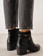 m.daszynski Botine din piele naturală cu toc și ornament metalic Beriste Maro Negre