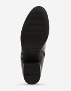m.daszynski Botine din piele naturală cu toc și ornament metalic Beriste Maro Negre