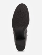 m.daszynski Botine elegante cu toc gros cu panou elastic și aplicație metalică Zalirna Negre
