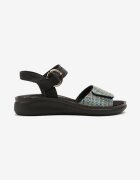 m.daszynski Sandale Albastru-Negre cu Cusături Decorative Ralsedi