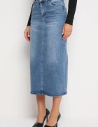 m.sara Fustă Albastră din denim tip creion Brunavia