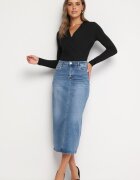 m.sara Fustă Albastră din denim tip creion Brunavia