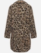 Made in Italy Palton Bej Dublu rând Cu imprimeu leopard Cu buzunare oblice Niathriel