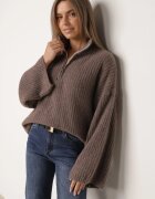 Made in Italy Pulover cu adaos de lână cu model în dungi Apercine Bej