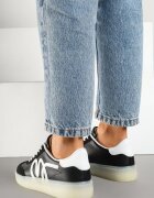 maira Adidași negri în stil clasic de tenisi cu aplicație decorativă Elddiva