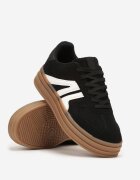 maira Adidași negri în Stil de Tenisi cu Talpă Groasă cu Model Geometric Wevirra