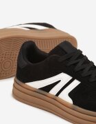 maira Adidași negri în Stil de Tenisi cu Talpă Groasă cu Model Geometric Wevirra