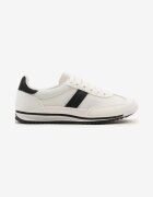 maira Sneakers albi cu bandă decorativă Cleota
