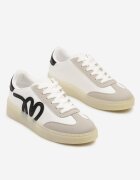 maira Sneakers Albi în stil de tenis clasici cu aplicație decorativă Elddiva