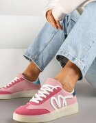 maira Sneakers Roz în Stilul Tenisilor Clasici cu Aplicație Decorativă Elddiva