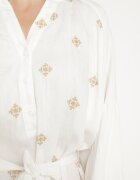 maja studio Rochie albă din viscoză Croi Oversize cu Broderie Decorativă Naleniel