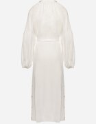 maja studio Rochie albă din viscoză Croi Oversize cu Broderie Decorativă Naleniel