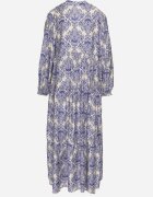 maja studio Rochie Cloș Albastră din Vâscoză cu Model Ornamental Gonavina