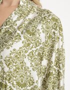 maja studio Rochie Cloș Verde din Viscoză cu Model Ornamental Gonavina