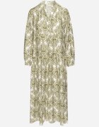 maja studio Rochie Cloș Verde din Viscoză cu Model Ornamental Gonavina